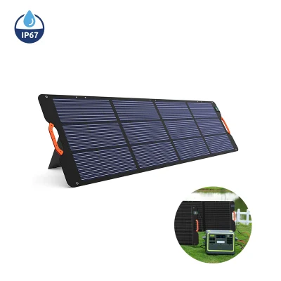  Fossibot plegable resistente al agua carga rápida 200W Panel de energía solar con Mc4 Bolsa de mano y puerto