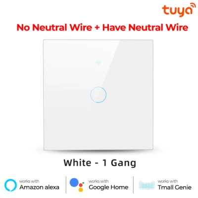 EU Tuya WiFi Smart RF433 Control remoto Panel de pared táctil Interruptor