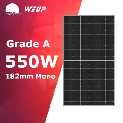  25 años de vida útil de paneles solares Estructura de aluminio Panel solar de cristal de la mitad de la celda 530W 540W 550W de paneles fotovoltaicos