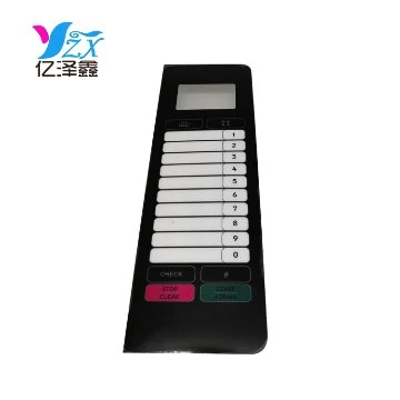  Teclado de membrana del Panel de control de impresión digital con la ventana