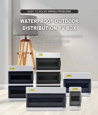 Caja de distribución MCB impermeable de alta calidad HT de IP65 5 vías Cajas de base de datos eléctricas de plástico ABS