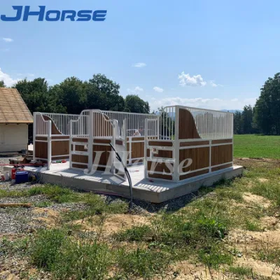  Prefabricados a medida Prefabricados Diseño de madera caballo Estall Paneles caballo de granero Caja estable