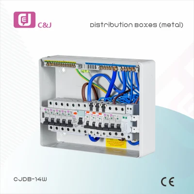 Cjdb-14W UK de Superficie Unidad de Consumo de carga de aislador MCB Caja de distribución de Metal