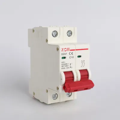  Nuevo disyuntor de corriente alterna tipo DZ47 Mini trifásico 10Amp 230 Volt MCB 2p