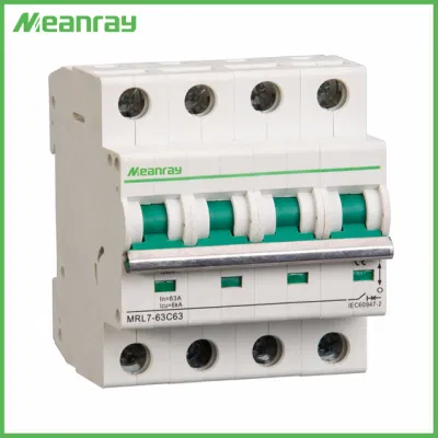  MCB DC 2p 63 A 250V 500V de la curva de 1000V C disyuntor miniatura DC rompedor sistema fotovoltaico para paneles solares