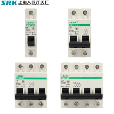 2 años de garantía carril DIN DZ47-63 1P 2p 3p 4p 1A-63A Disyuntor MCB Mini