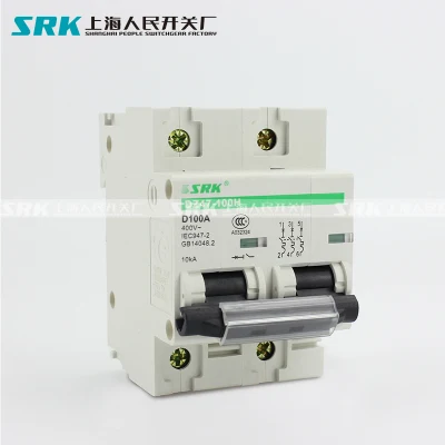  China Top500 Empresa DZ47 AC DC DP 2p 80A 100A 125A 10kA Mini disyuntor MCB