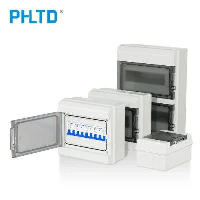  PPC-24 24 vías para exteriores Waterproof IP65 PC plástico eléctrico de empalme Caja MCB interruptor principal de CC Caja eléctrica
