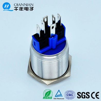 Símbolo de Potencia de 22 mm Interruptor de Botón Pulsador NC