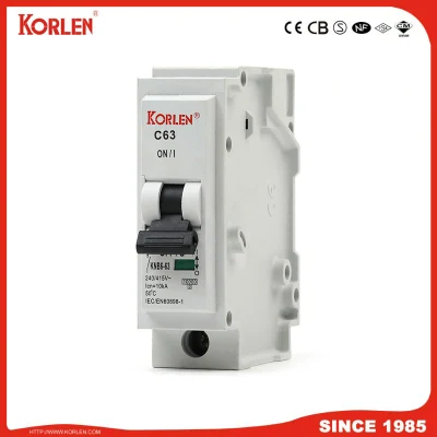  Korlen nuevo tipo Plug-in Disyuntor Mini 1P 1A-63A MCB con alta capacidad de hacer y deshacer 10KA