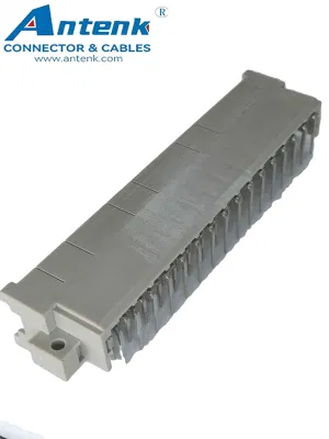  48 manera paso de 5,08 mm, tipo F de la clase C2, de 3 filas, Acodado conector DIN 41612