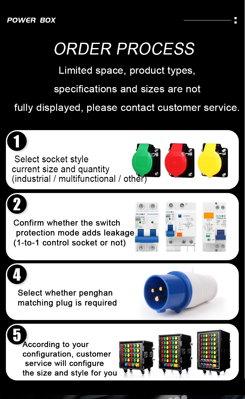 Flush Type Stage Light Distribution Box Power Distribution Box for Stage Light Can Be Customized Portable Power Distro Plug
