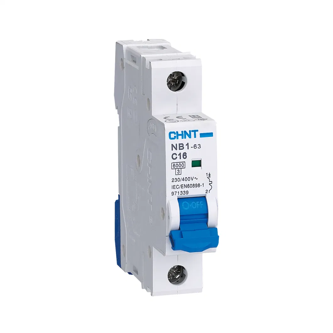 Chint Original Nb1-63 6ka Nb1-63h 10ka MCB 1p 2p 3p 4p 1A 2A 3A 4A 6A 10A 16A 20A 25A 32A 40A 50A 63A Type B Type C Type D Chnt Mini Circuit Breaker