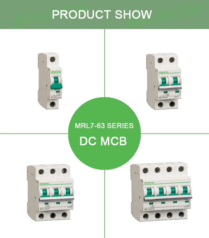 DC MCB 40A MCB Circuit Breaker 1p /2p/3p Phase Electrical Swich MCB