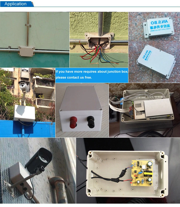 250*80*70 Breaker OEM Service Distribution Electrical Outlet Junction IP65 Hinged Plastic Waterproof Junction Box