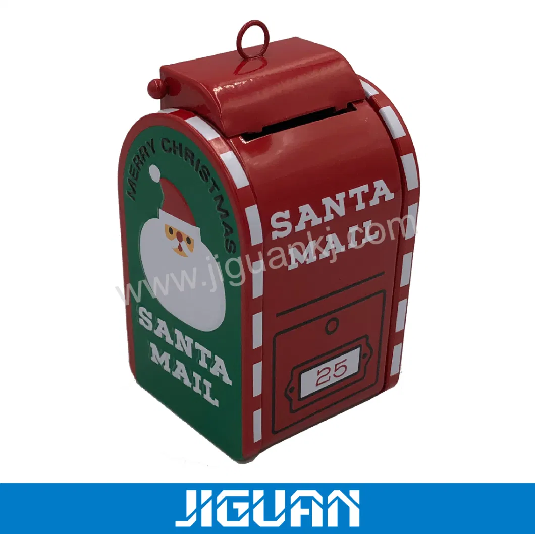 Customized Santa Claus Shape Iron Metal Box for Christmas Gift