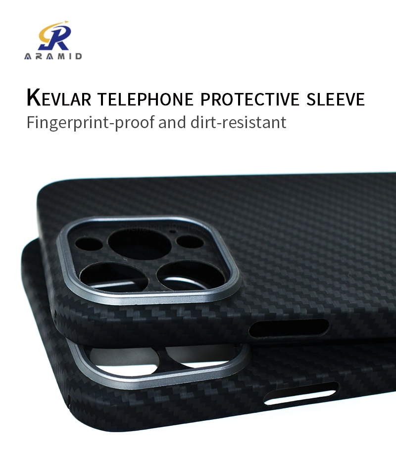 Unique Camera Metal Ring Full Protection Design Aramid Carbon Fiber Phone Case for iPhone 14