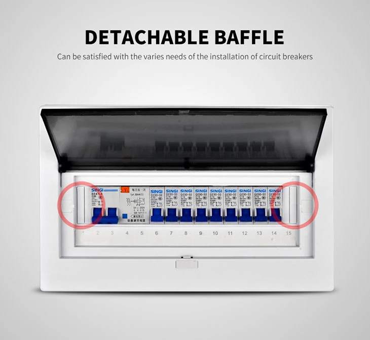 White Color and ABS Material Panel Electrical Behind Wall Distribution Box