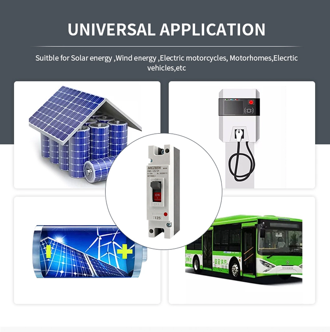 Single Phase DC 32A-250A Solar System MCB RCCB RCBO MCCB