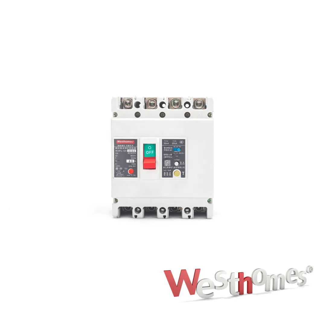 Moulded Case Earth Leakage Circuit Breaker AC Breaking Capacity 6-10ka Electrical Wsb1le-63 MCB