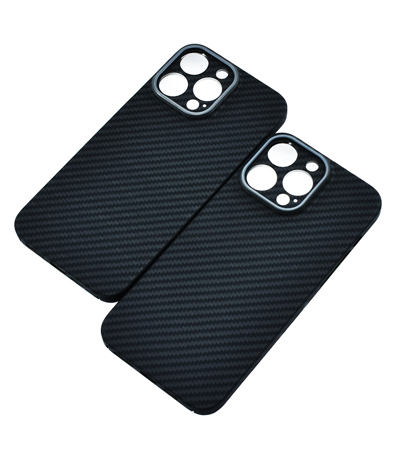 Unique Camera Metal Ring Full Protection Design Aramid Carbon Fiber Phone Case for iPhone 14