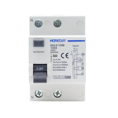  2p 16 a 63 a 10 ma 30 ma 100 ma 6 ka RCCB RCD 230 V. Interruttore di sicurezza differenziale per corrente residua elettromeccanica