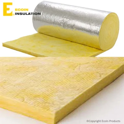  Coperta isolante in lana di vetro fibra termica coperta in lana di vetro rotolo