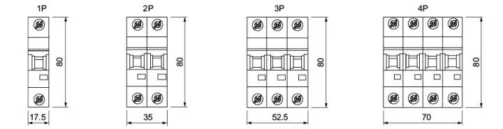 DC 1000V Switch IEC60947-2 SAA, Ce, TUV, CB Non-Polarity Air Miniature Circuit Breakers Prices