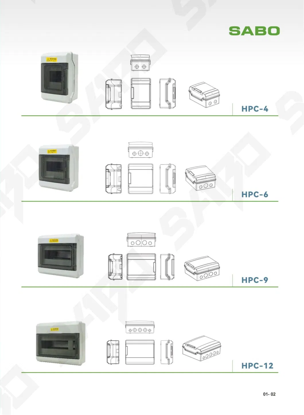 Hot Sale Electrical Equipment Supplies PC Plastic Panel Distribution Box Price