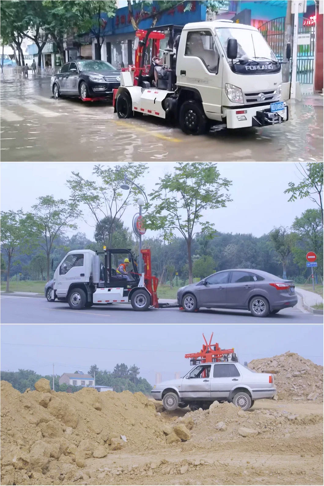 Customizing Foton Tow Truck Multifunctional Emergency Fire Rescue Forklift Towing Vehicle (Accident Broken Car Remove Recovery)