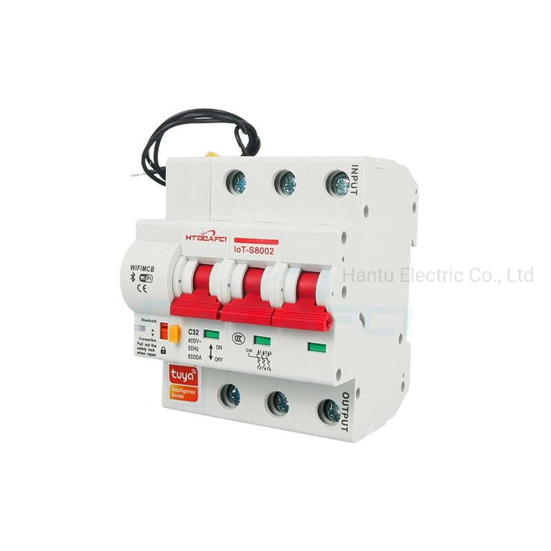 1p2p3p4p 16A to 125A Automatic Short Circuit Protection Work with Alexa Tuya APP WiFi Smart Circuit Breaker