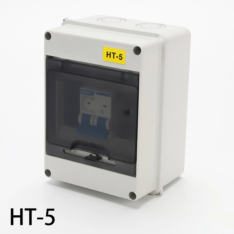 Ht-5 Plastic Waterproof 120*160*95mm ABS Surface Flush Type 5 Way Outdoor MCB Distribution Box Electrical Power Box