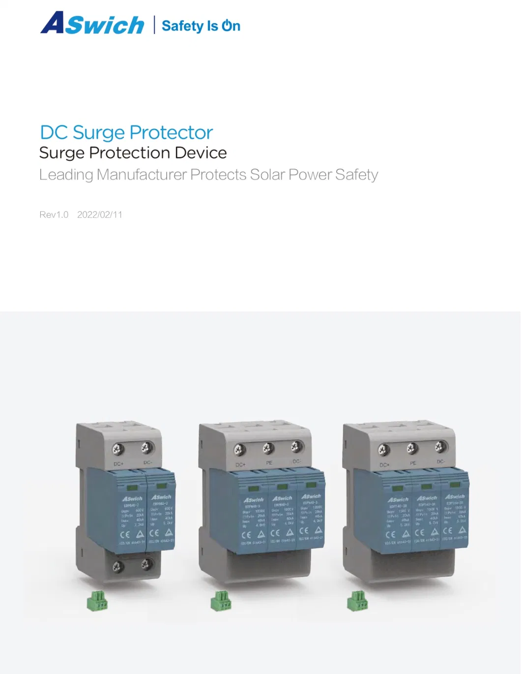 Low Voltage Rail-Mounted HS Code Surge Protection Device SPD