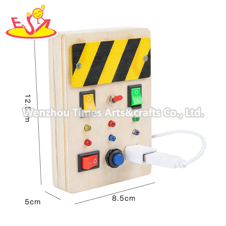 Montessori Learning Toys Wooden Light Switch Sensory Board for Kids W12D461