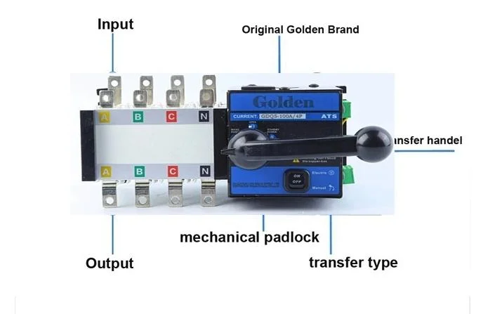 Super Long Electric ATS Change-Over Switch 16-3200A Automatic Transfer Switch for Generator and Solar System