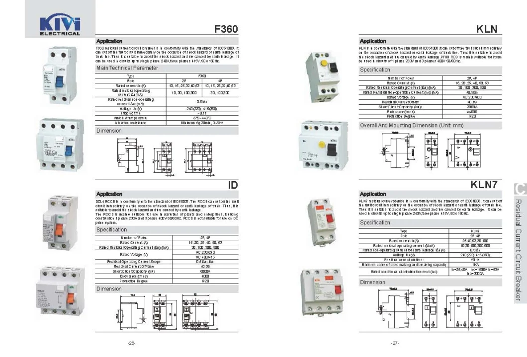 Nc100h Mini Circuit Breaker, Main Breaker