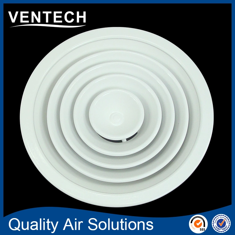 Aluminum Round Air Vent Cover Removable Circular Air Diffuser with Damper