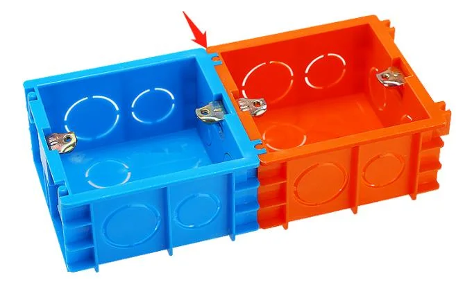 PVC Electrical Conduit Fittings Junction Box Single Plastic Switch Box