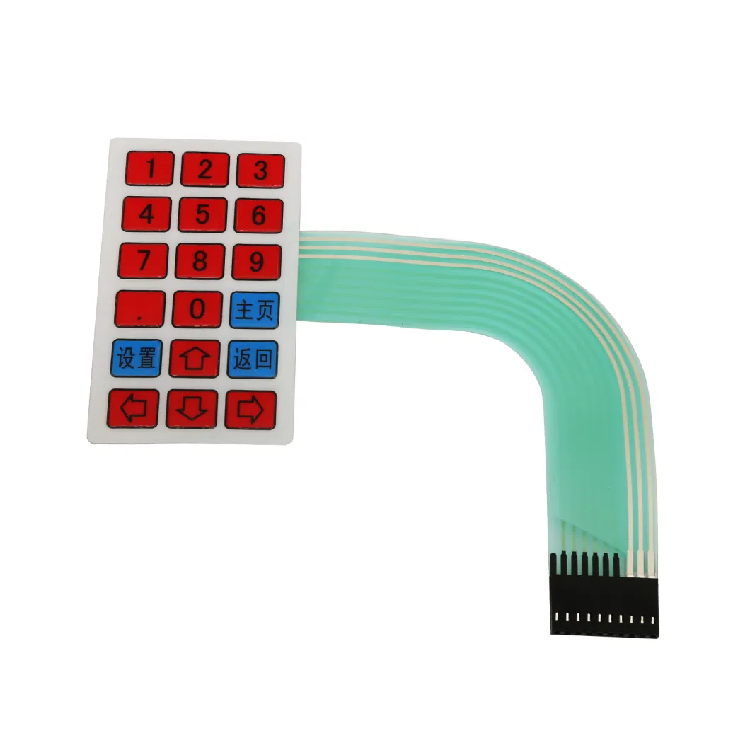 Pet Membrane Switch Panel Board Keypad with Adhesive Epoxy Sticker