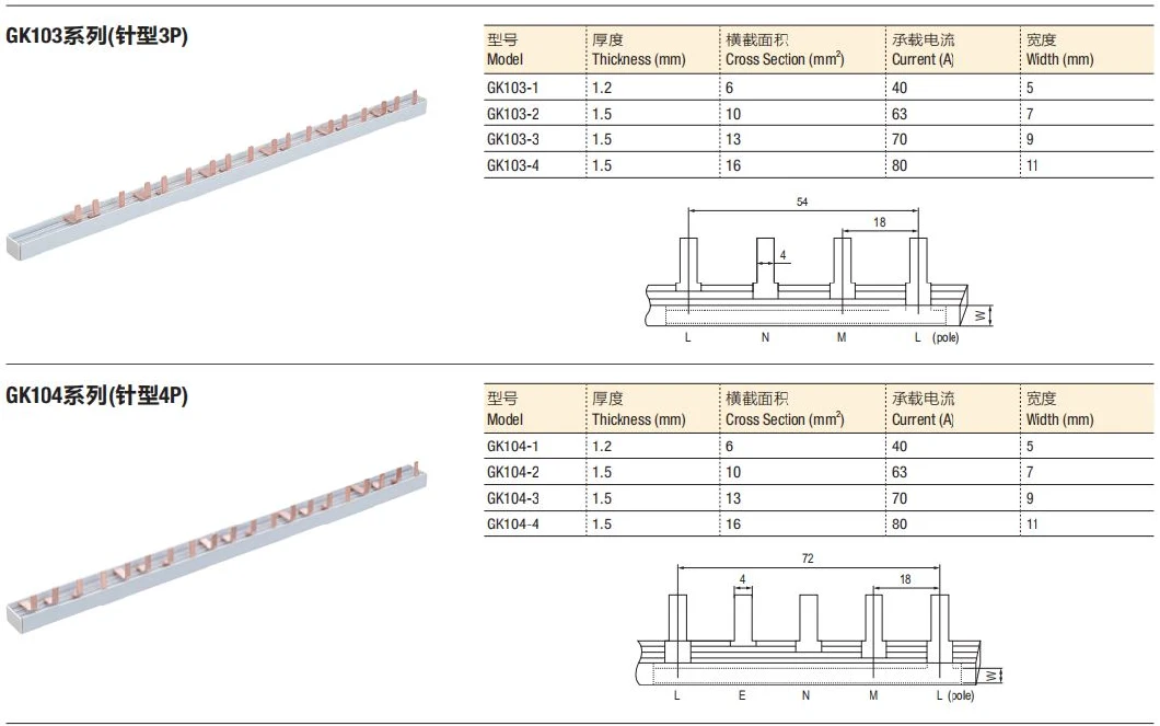 New Type Top Sale Popular Product Pin Type Copper Busbar Assembly Busbar