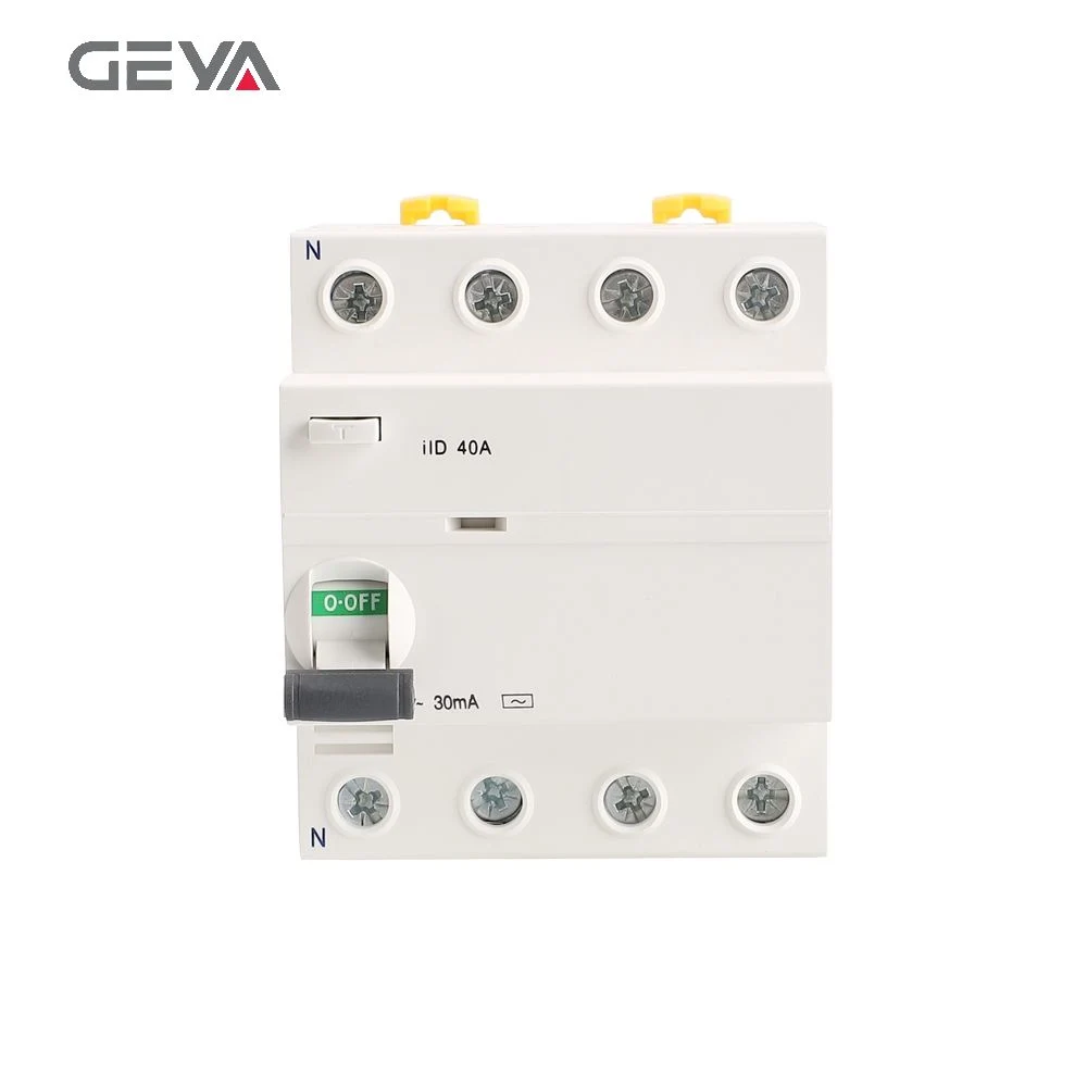 Geya Ild 2p Red Copper Electron RCD 25A 40A 63A 100A New Type RCCB Residual Current Operated Circuit Breaker Electronic
