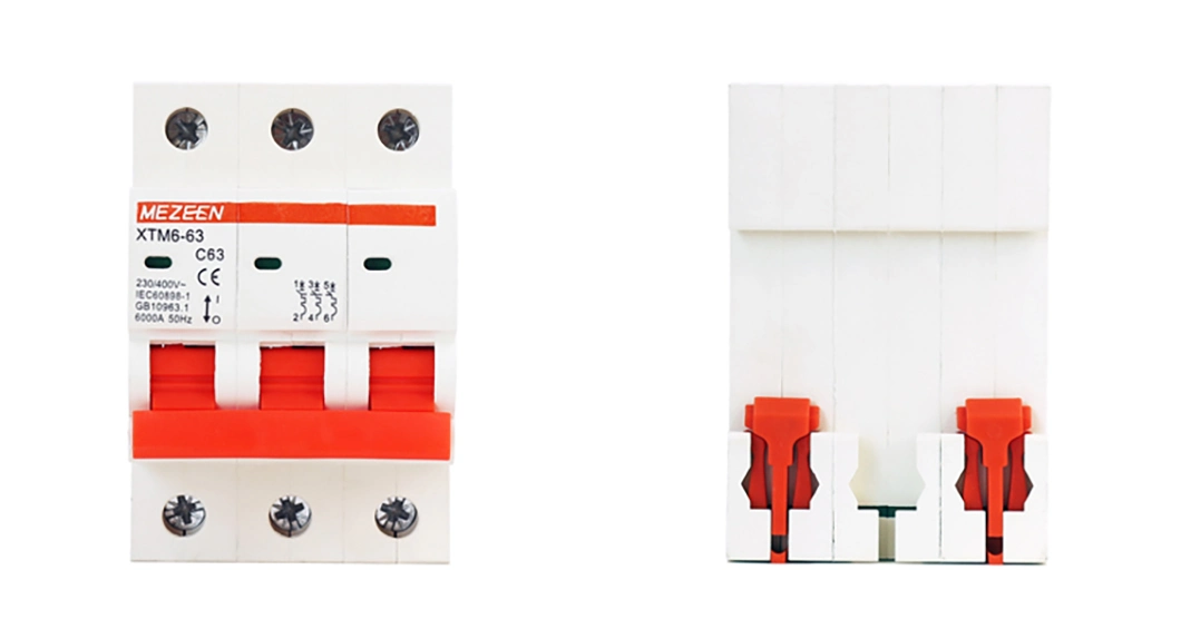 Mezeen MCB Miniature Circuit Breaker 1 2 3 Pole 1-63A