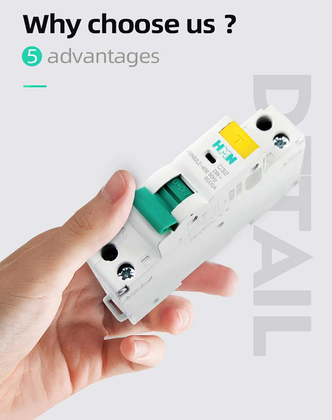 Residual Current MCB 6ka 63A 1P+N CE Mini Circuit Breaker,RCD, RCCB, MCB, MCCB