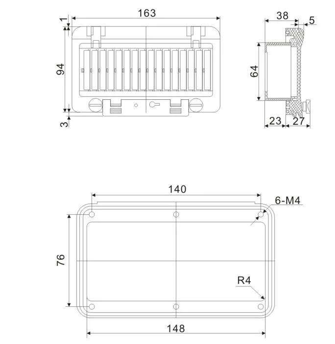 IP67 ABS Transparent Protection Window Cover Electrical Box Circuit Breaker Box Power Distribution Box for Circuit Breaker Indoor