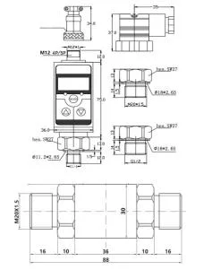 LED Display Intelligent Electronic Differential Pressure Switch For Control Switch