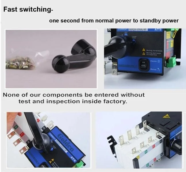 1A-3200A Type Automatic or Manual Gdq5 Changeover Switch Electric Transfer Switch