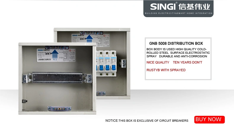 Flushing Mounted 16ways 20 Ways Single Row Distribution Board