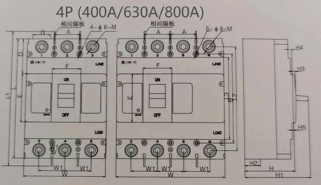 AC Electric Circuit Breakers MCCB