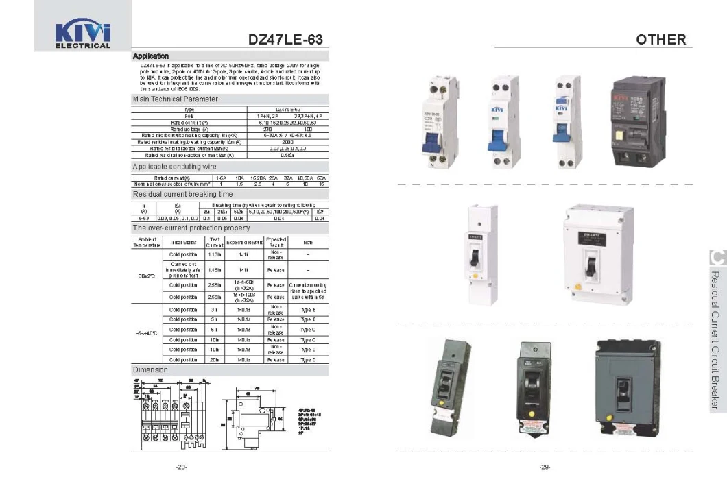 Nc100h Mini Circuit Breaker, Main Breaker