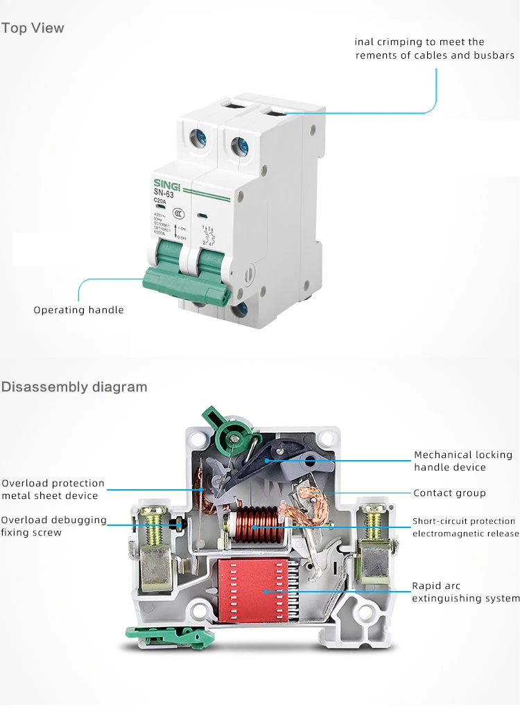 CE CB Test Report MCB Sn-63 C45 6ka MCB Miniature Circuit Breaker